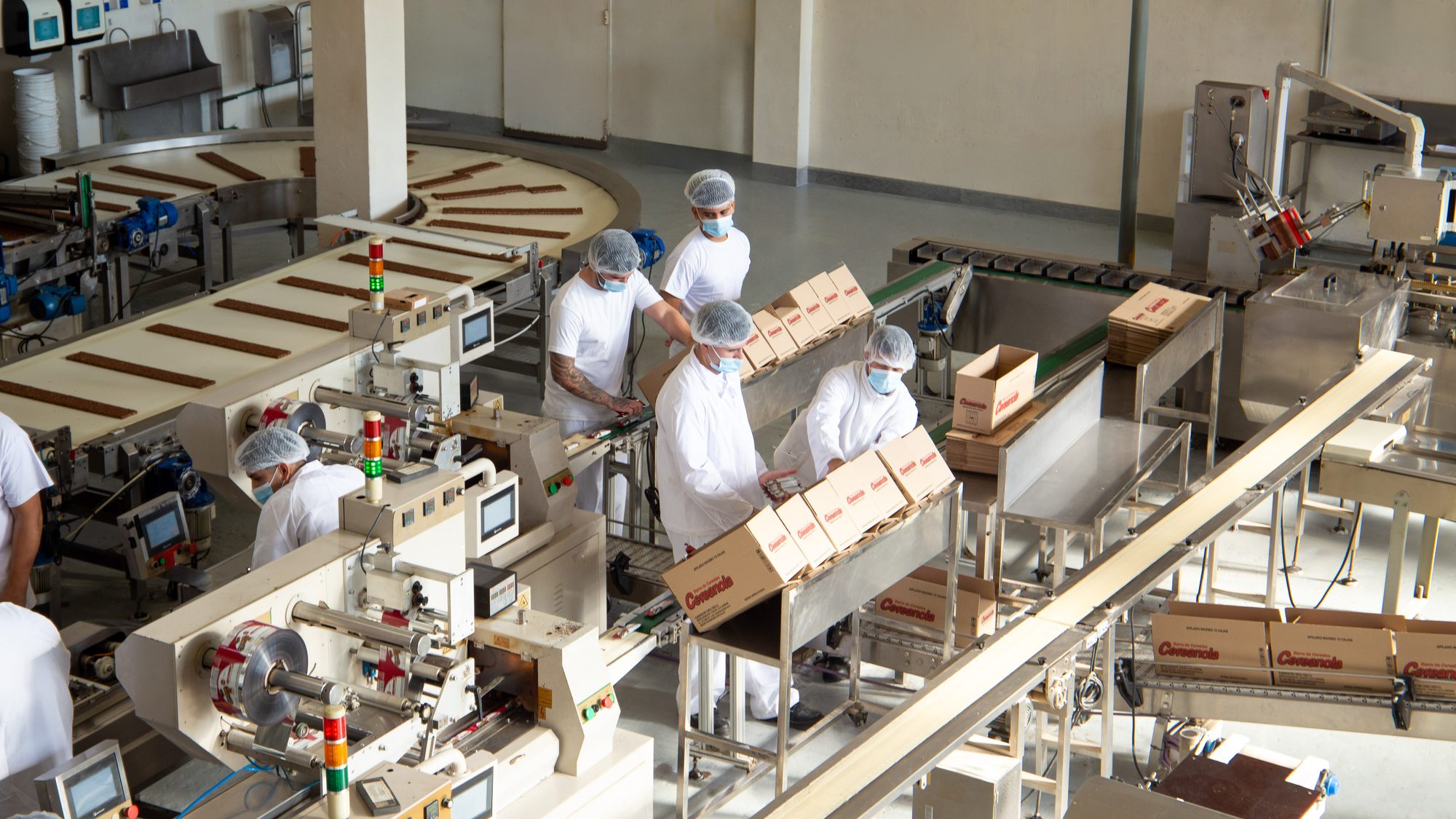 Línea de producción de Cereal Food en pleno trabajo